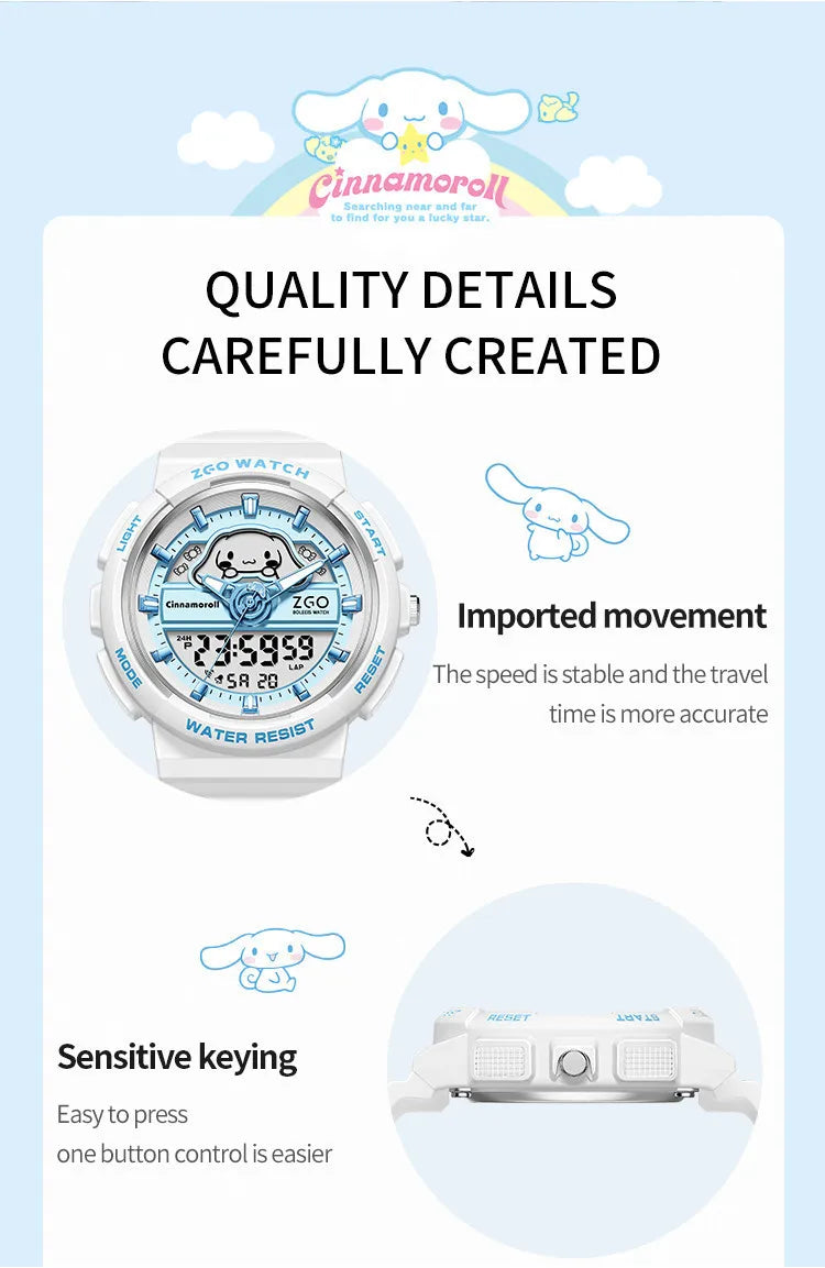 ZGO X Sanrio Cinnamoroll Electronic Watch for girls