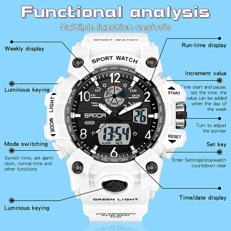 SANDA Couple Electronic Watch Women Personalised Luminous Wristwatch