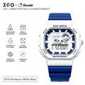 ZGO x Sanrio Pochacco Officially Licensed Dual‑Display Watch, 50M Waterproof Luminous Hands Student Wrist Watch for Boys Girls