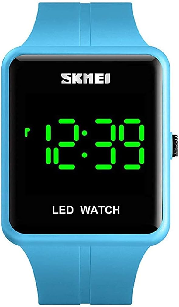 Gosasa Classic Square Face Unisex Women's Men's Digital Multifunction Outdoor Casual Watch Countdown 50M Waterproof Led Light Wristwatch